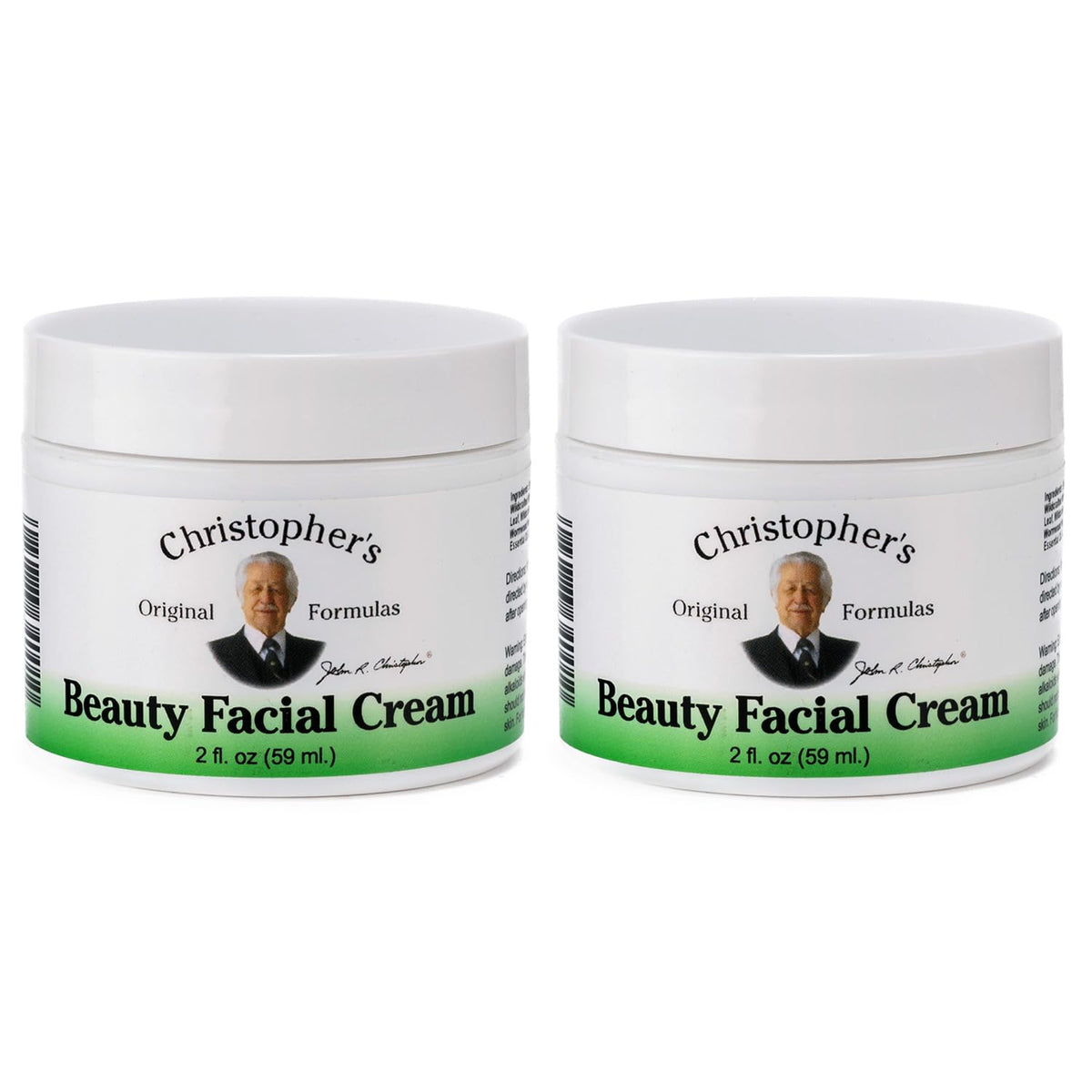 Christopher's Original Formulas Beauty Facial Cream jar front highlighting hydration for all skin types