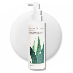 ChungMiJung Aloe Fermentation Cleansing Milk bottle showing gentle makeup removal and hydration.