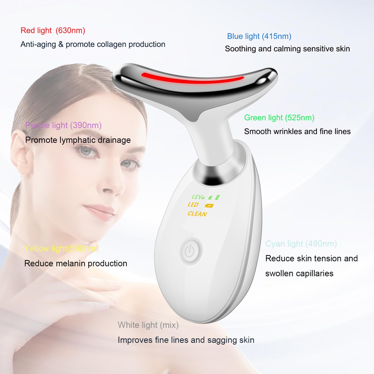 Cibqun portable facial device in hand for on-the-go relaxation and skincare.