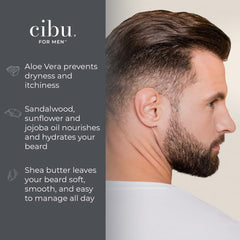 CIBU sandalwood oil blend emphasizes warm scent and conditioning effect.