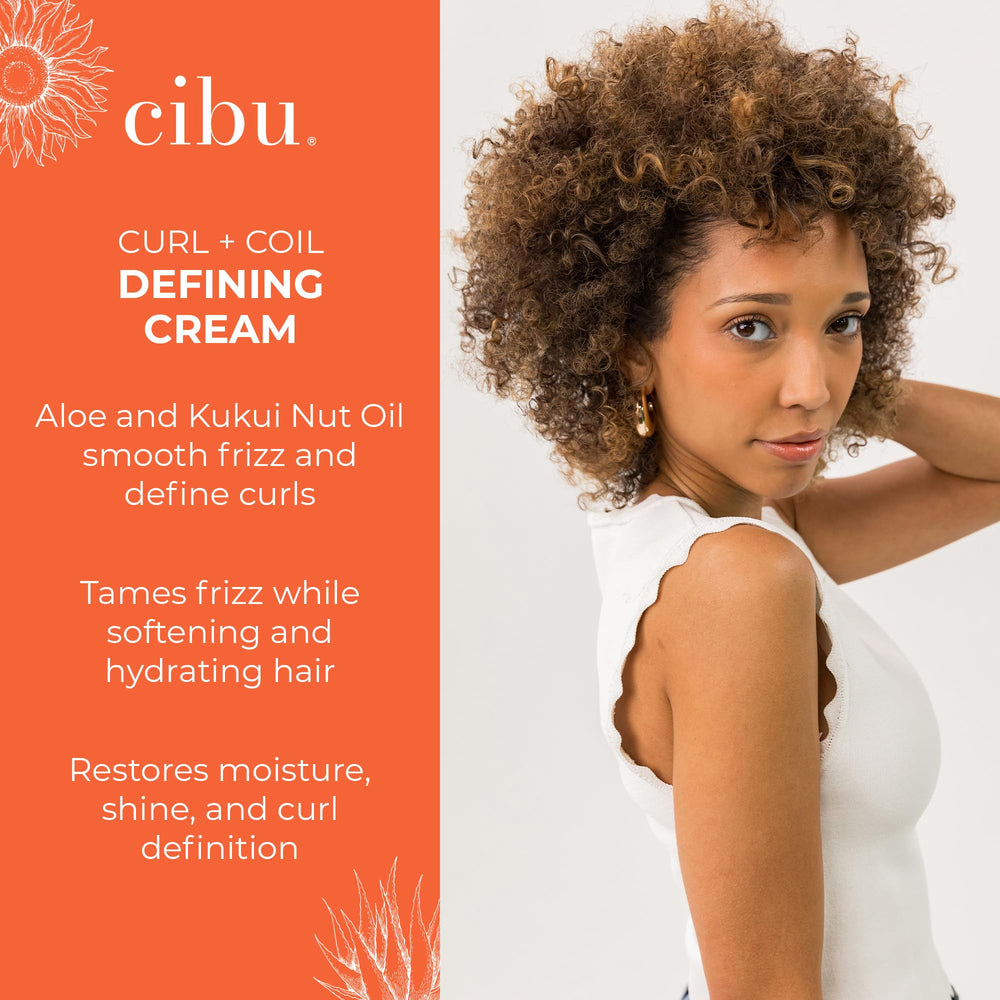 CIBU Curl + Coil Defining Cream frizz-control on textured coils