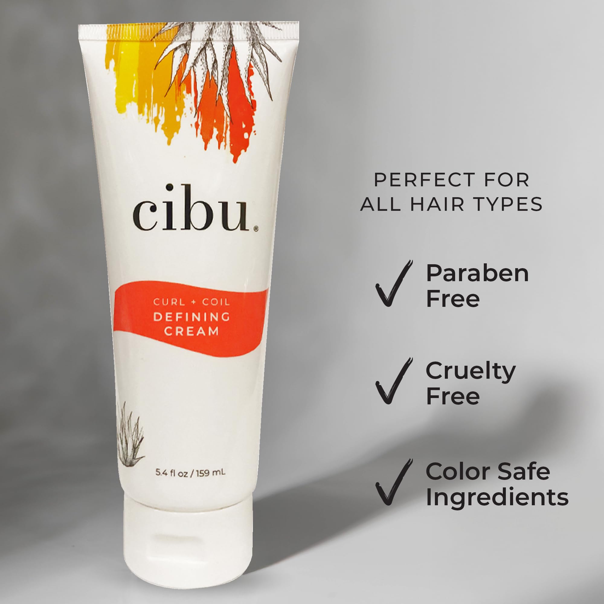 CIBU Curl + Coil Defining Cream hair-definition on damp strands for defined curls