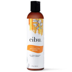 CIBU Curl + Coil Enhancing Gelée bottle providing lightweight hold for defined curls.