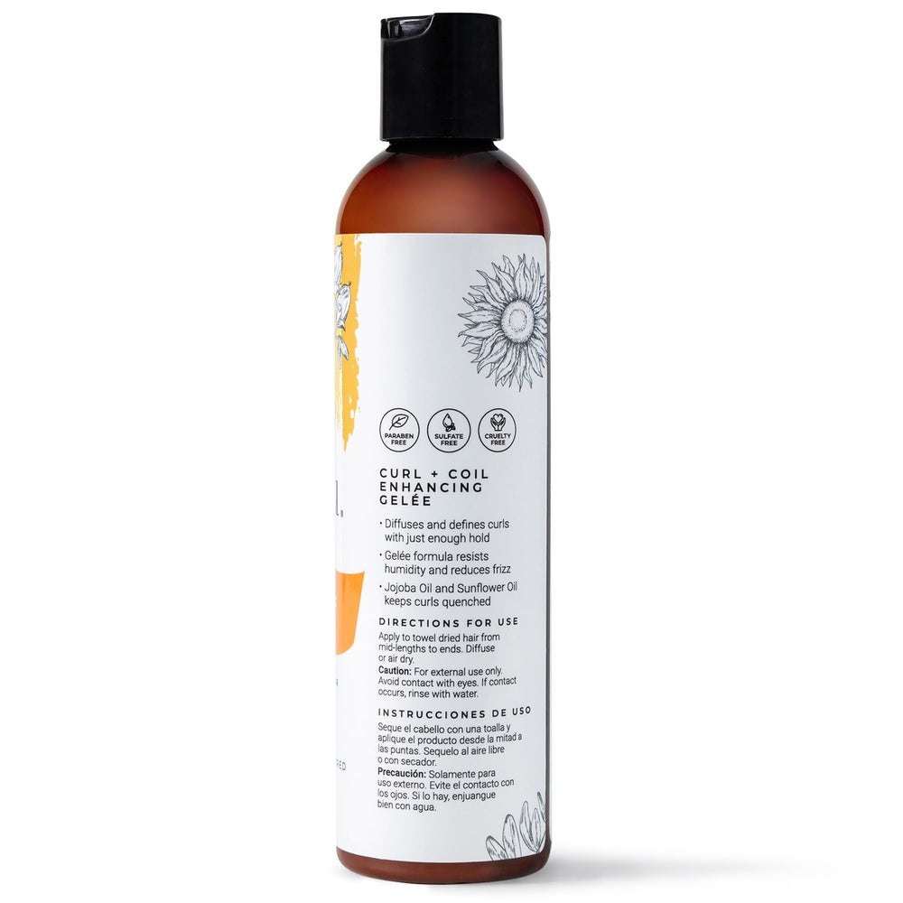 CIBU Curl + Coil Gelée being applied by hands for smooth frizz control on waves.