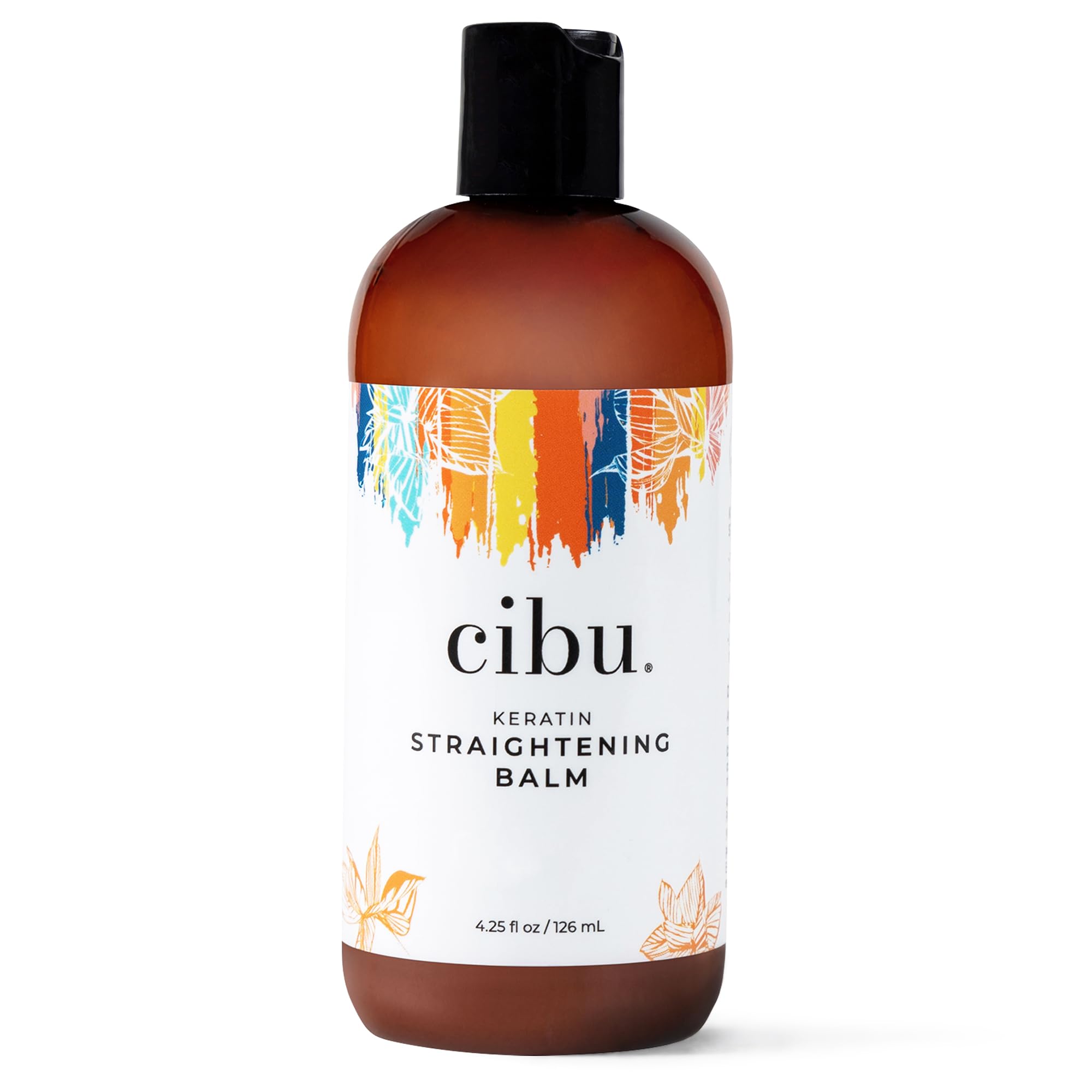 CIBU Keratin Straightening Balm bottle ready for heat-protected styling.