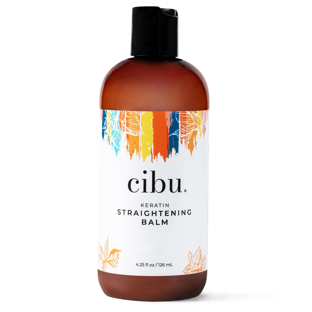 CIBU Keratin Straightening Balm bottle ready for heat-protected styling.