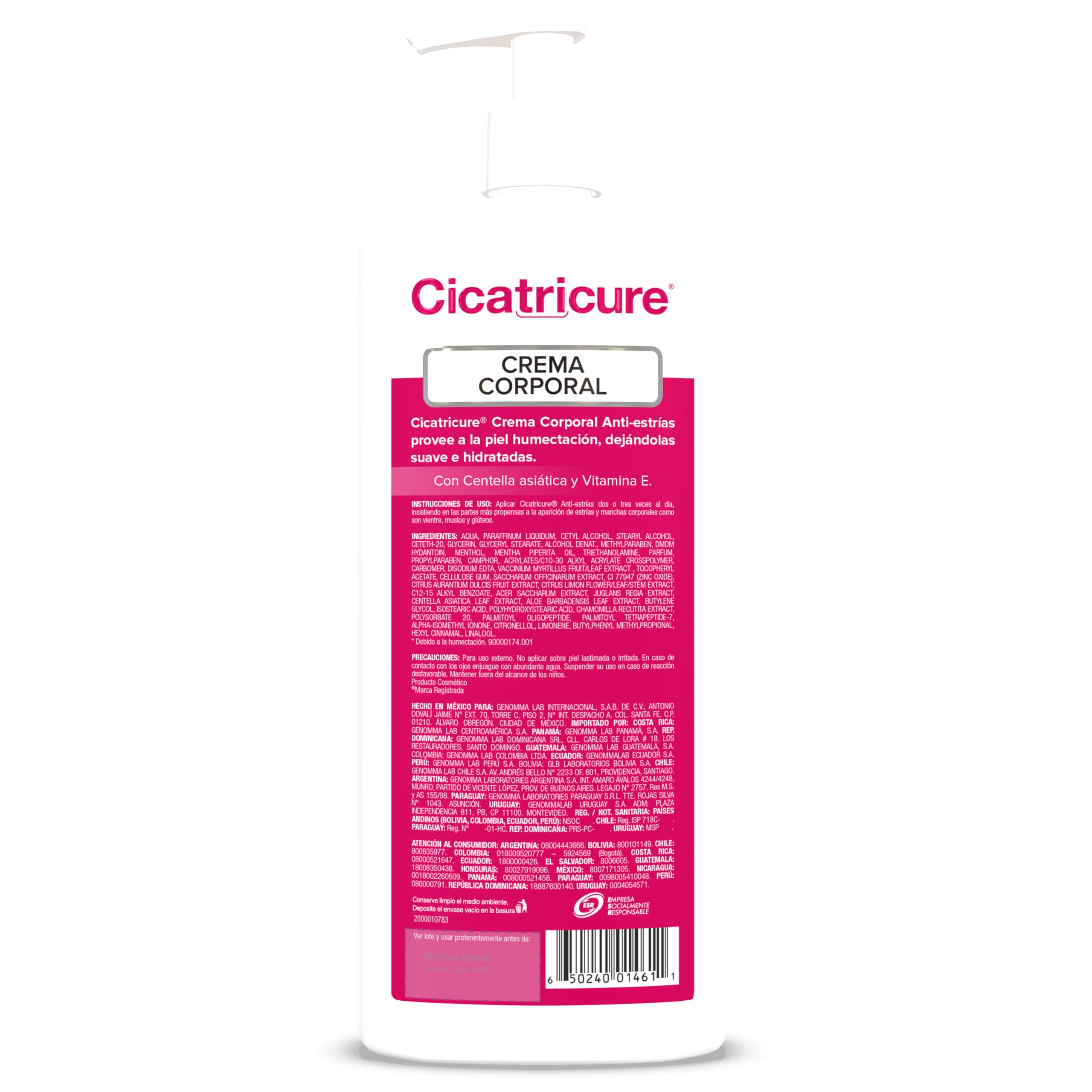 Cicatricure application swatch shows silky cream for easy blending.