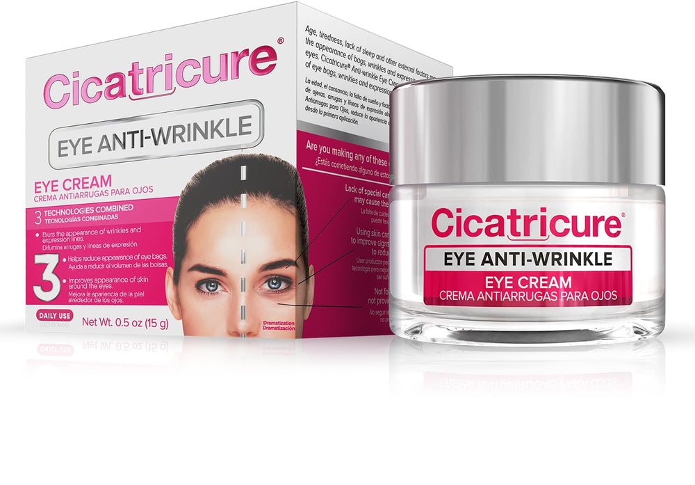 Cicatricure blur-wrinkle eye cream application for smoother under-eye skin