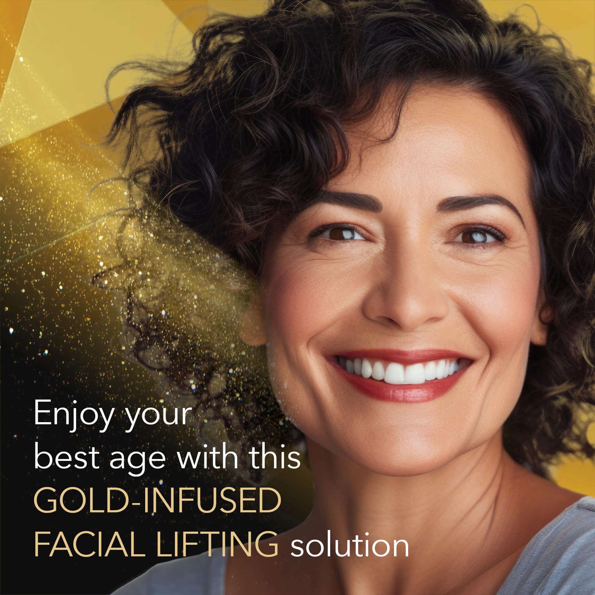 Daily morning and night application of Cicatricure Gold Lift cream
