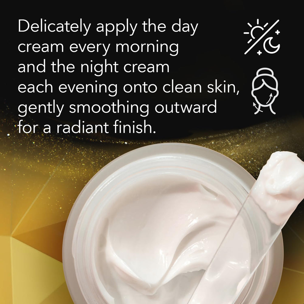 Cicatricure Gold Lift ingredient panel highlights peptides and hyaluronic acid.