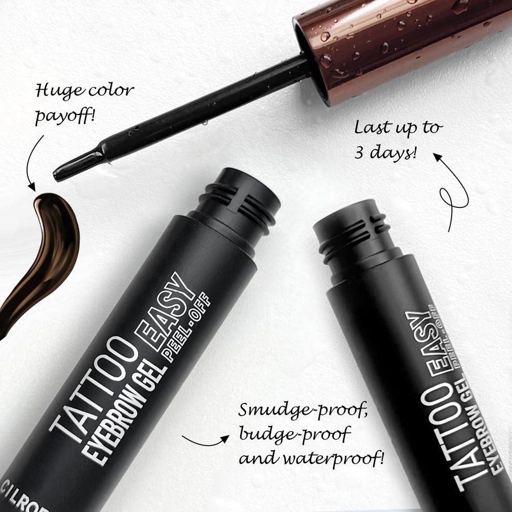Cilrofelr Tattoo Brow Gel wait time 20 minutes for even, long-lasting tint.