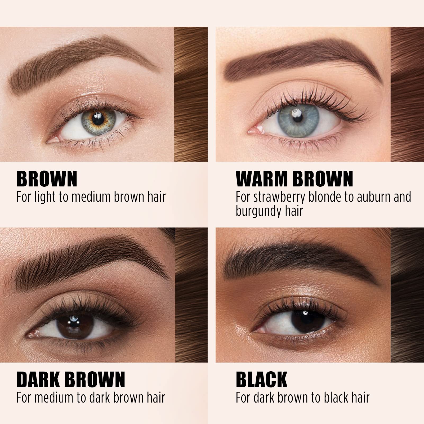 Product in water-resistant test showing transfer-proof brow tint