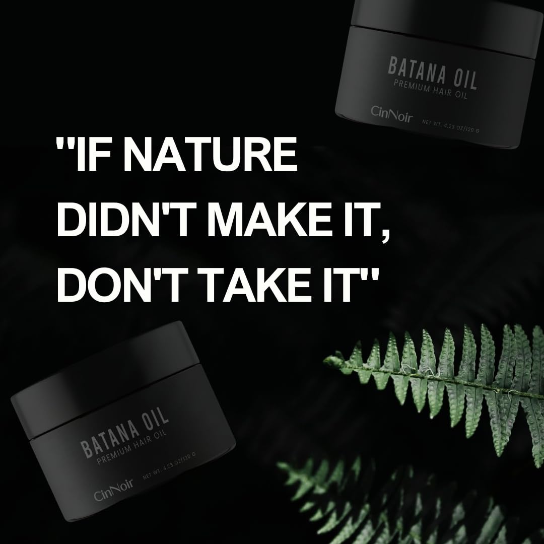 CinNoir Batana Oil bottle ideal for all hair types seeking softness.
