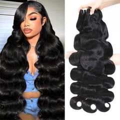 Ciracevi 15A raw Indian hair body wave bundles in 20in for natural blending.