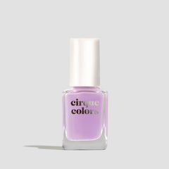 Cirque Colors Lavender Sky: sheer milky lilac for a soft, buildable look.