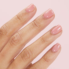Cirque Colors Rose Jelly swatch reveals milky candy-pink jelly shade with glossy shine