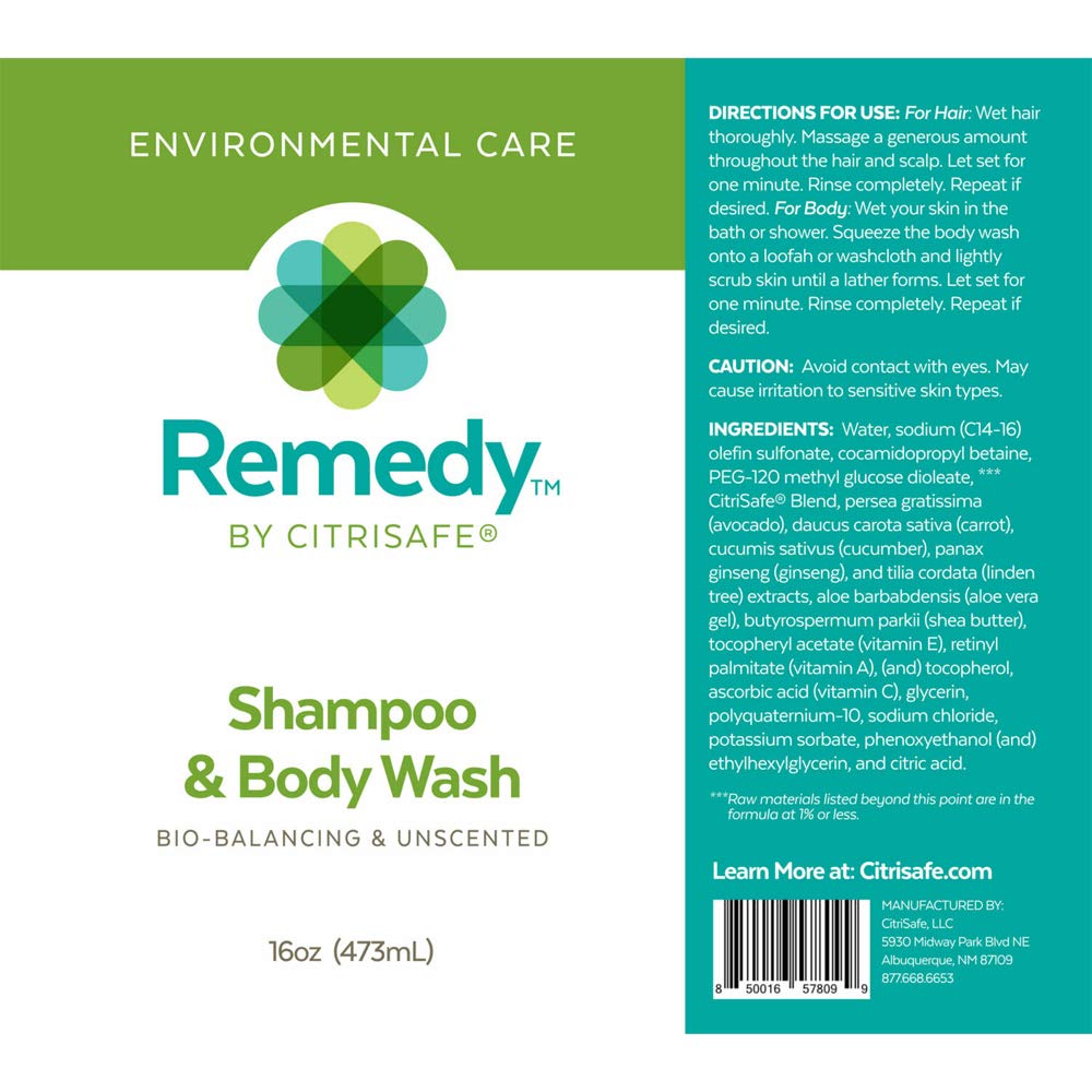 CitriSafe Remedy fragrance-free botanical formula bottle, suitable for sensitive skin