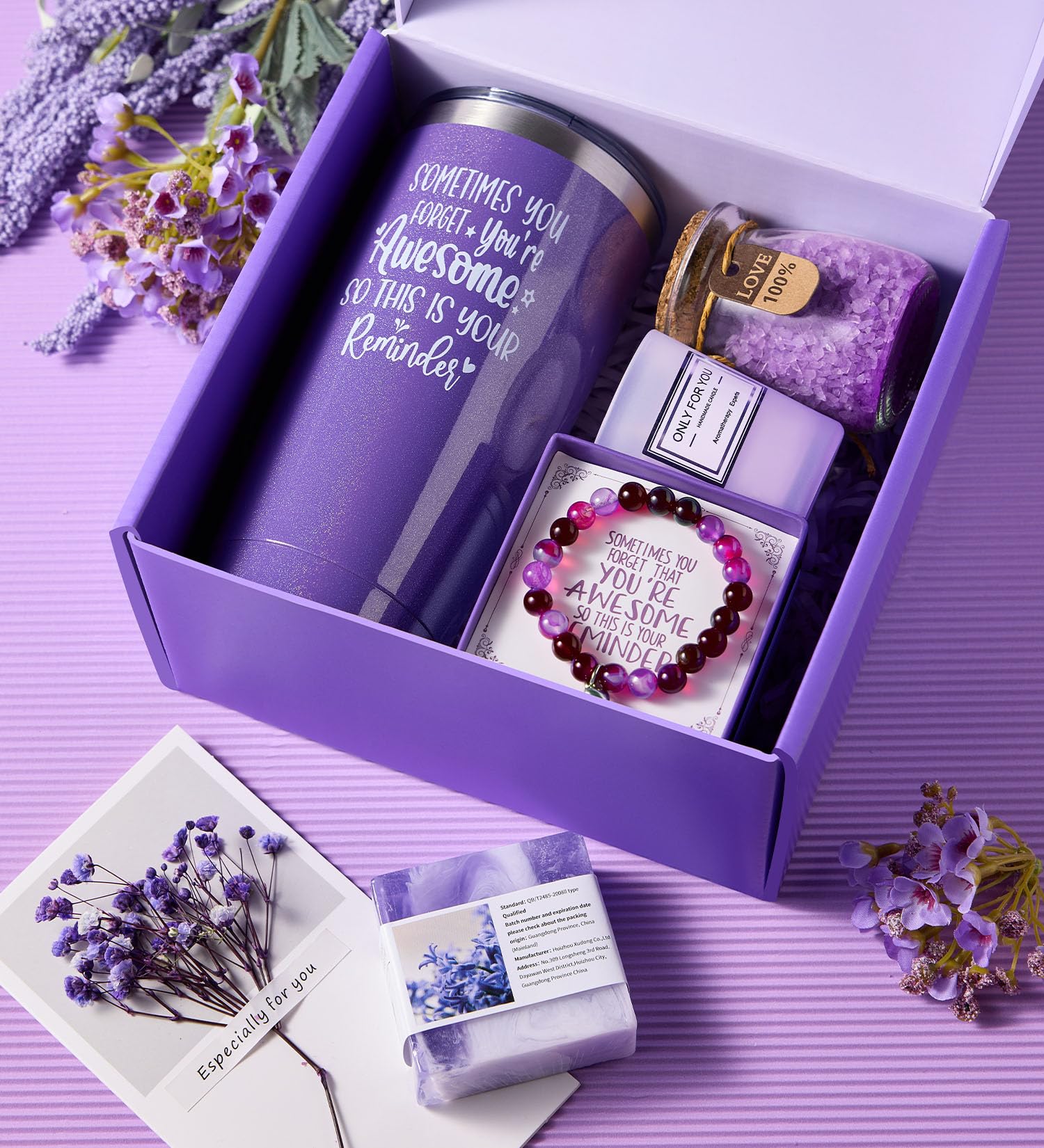 CITTA Lavender Spa Gift Set overview shows all included components.