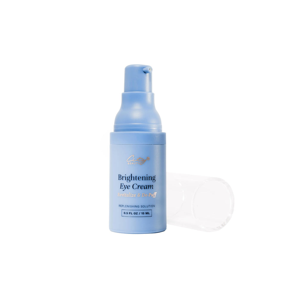 City Beauty Brightening Eye Cream tube closeup for smoother, brighter under-eye skin.