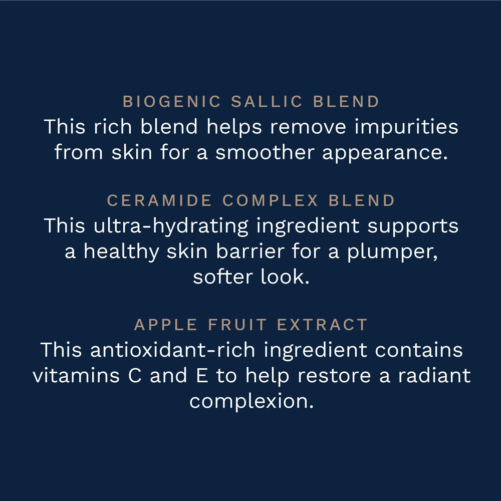Illustration of City Beauty ceramide complex and apple extract for radiance.