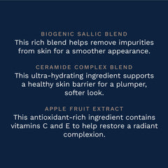 Illustration of City Beauty ceramide complex and apple extract for radiance.
