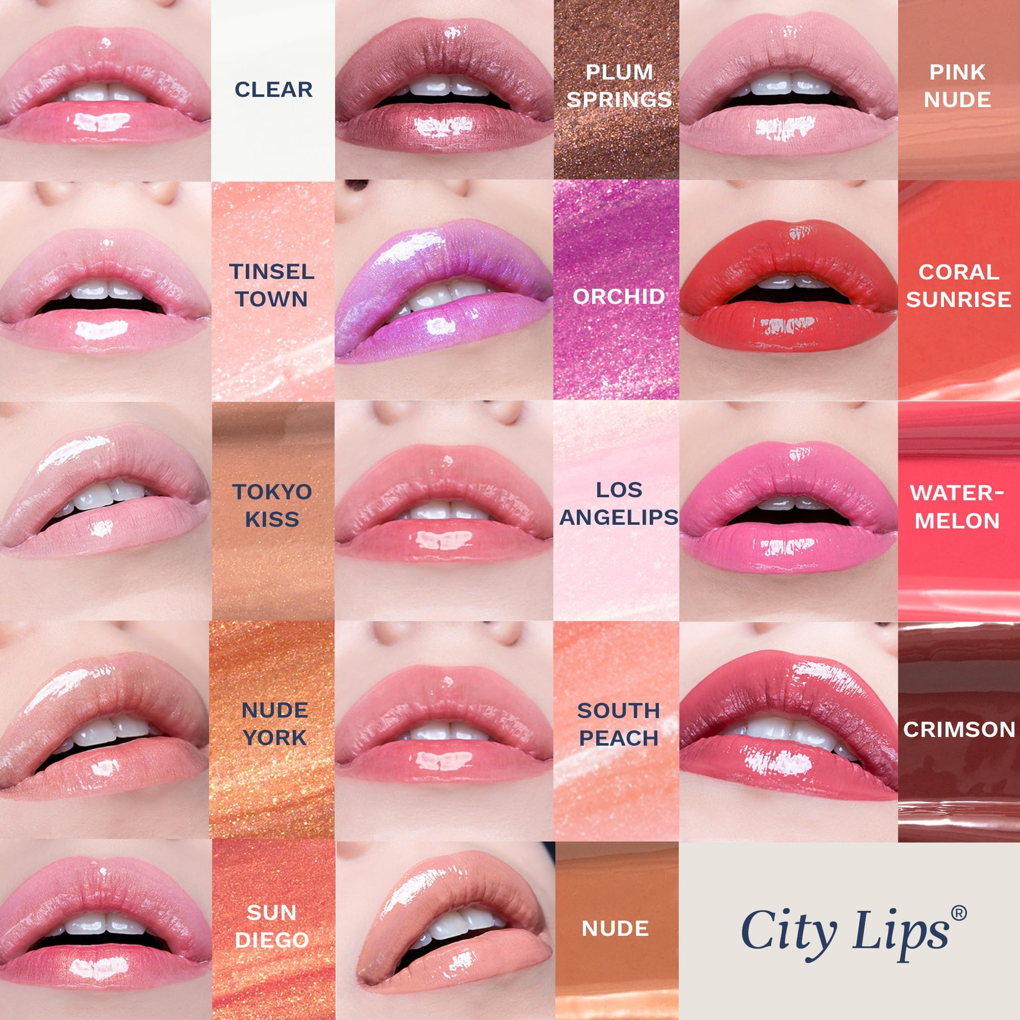Ingredients highlight hyaluronic acid and peptides in City Lips Clear formula.
