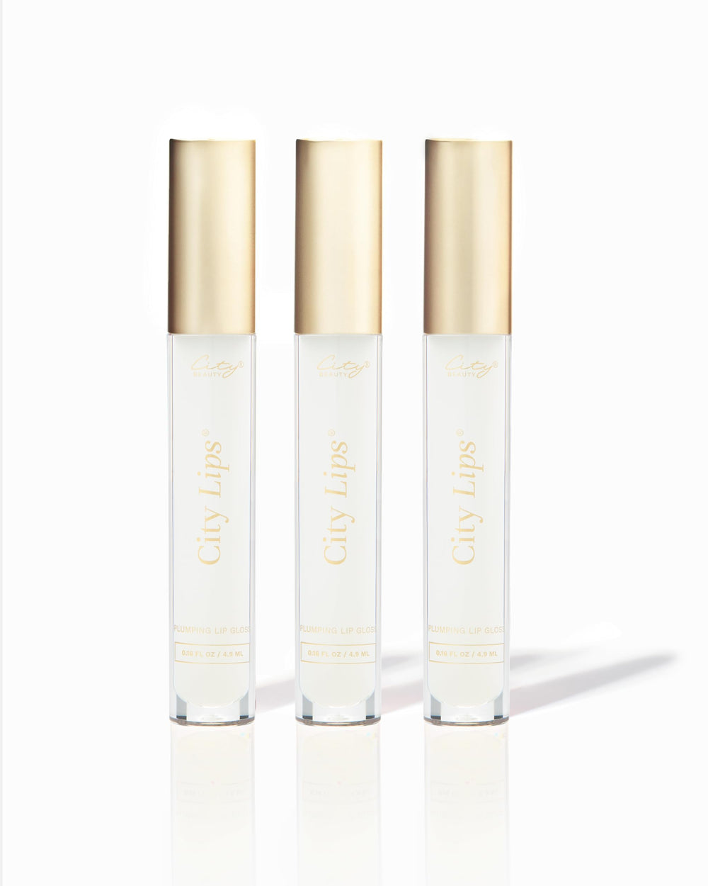 City Beauty City Lips Clear trio pack offers instant hydration with a glossy finish.
