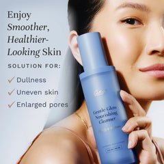 Close-up of City Beauty Gentle Glow Cleanser texture showing jelly-like hydration.