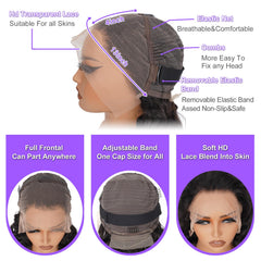 City Girl Deep Wave wig baby hair detail emphasizing natural texture.