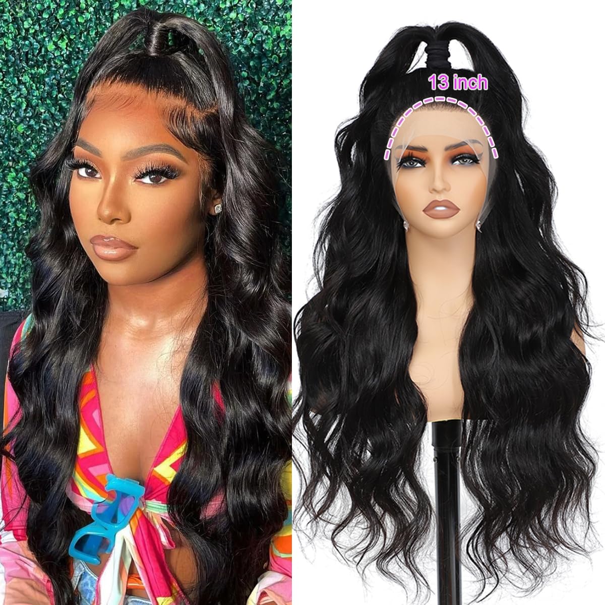 CITY GIRL free part lace front allows middle or side part