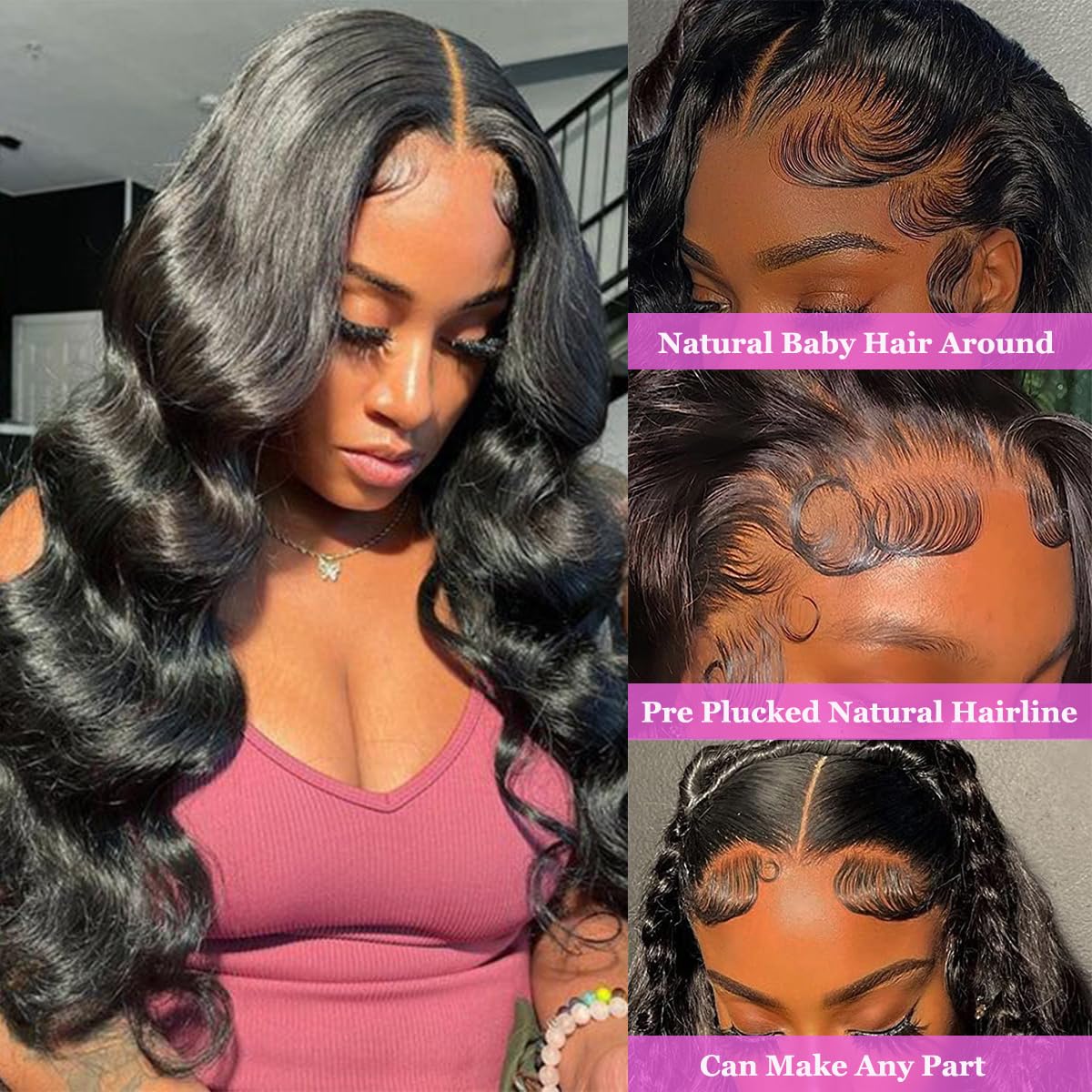 CITY GIRL hd transparent lace front close-up for seamless parting