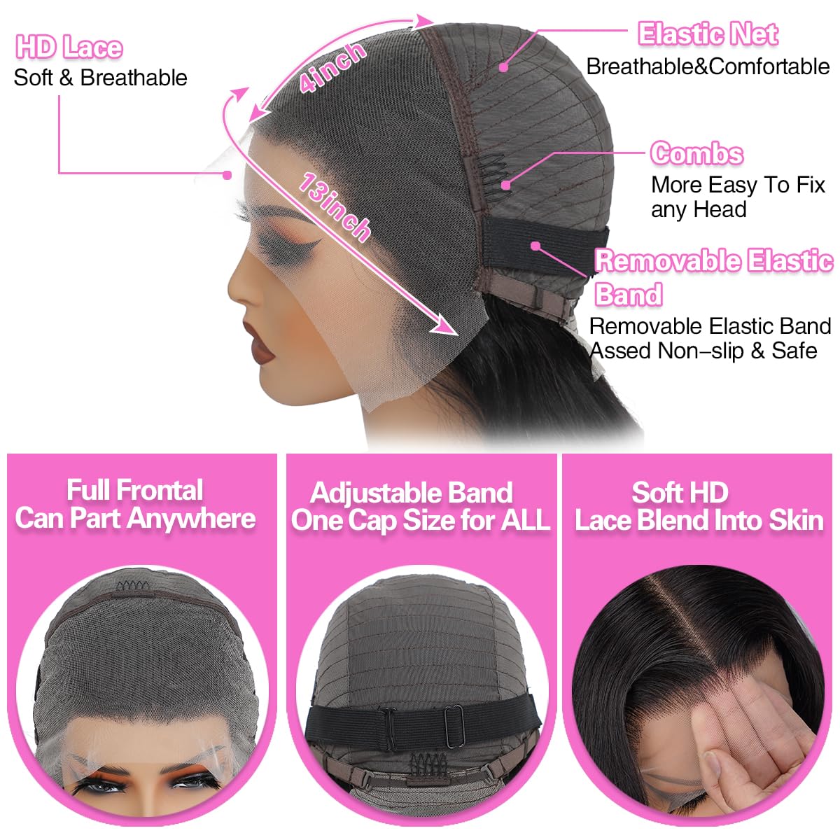 CITY GIRL pre-plucked hairline with baby hairs for natural look