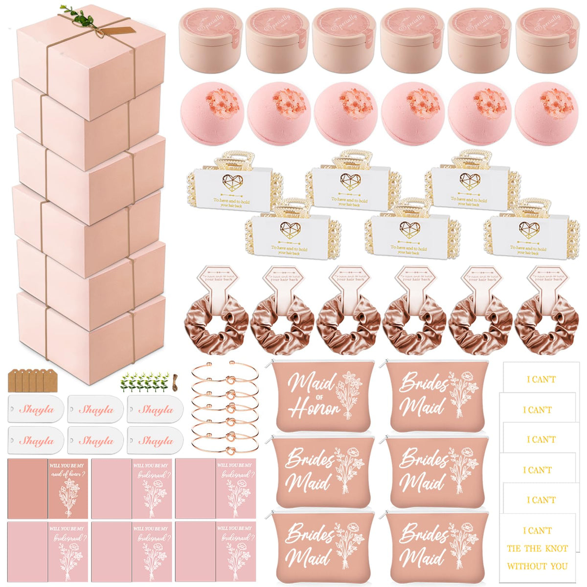 CityCHALET bridesmaid gift box candle enhances wedding day ambiance