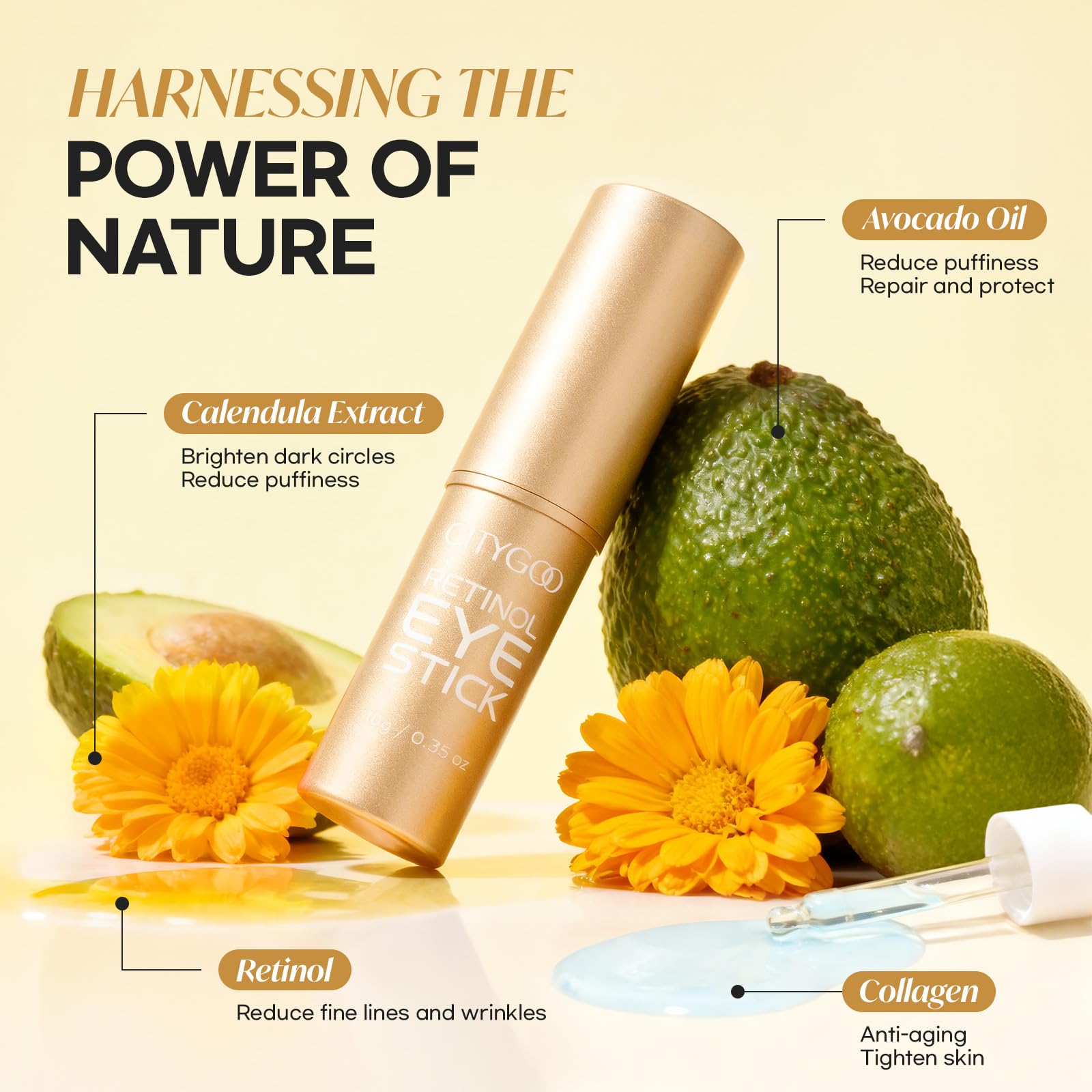 CITYGOO calendula avocado oil ingredients suggest soothing moisture.