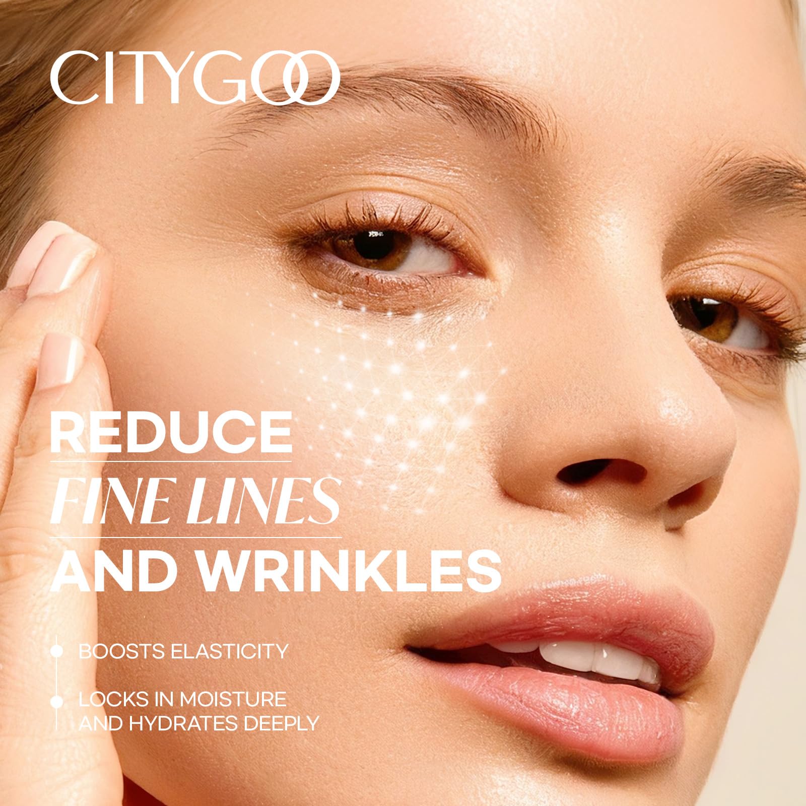 CITYGOO Retinol Eye Stick twist-up application demonstrates mess-free use.