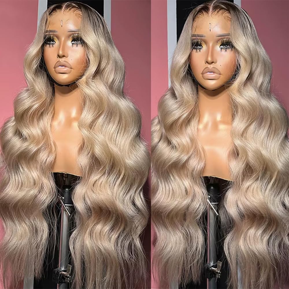 CIYOO 13x6 ombre ash blonde lace-front wig with natural hairline for everyday wear.