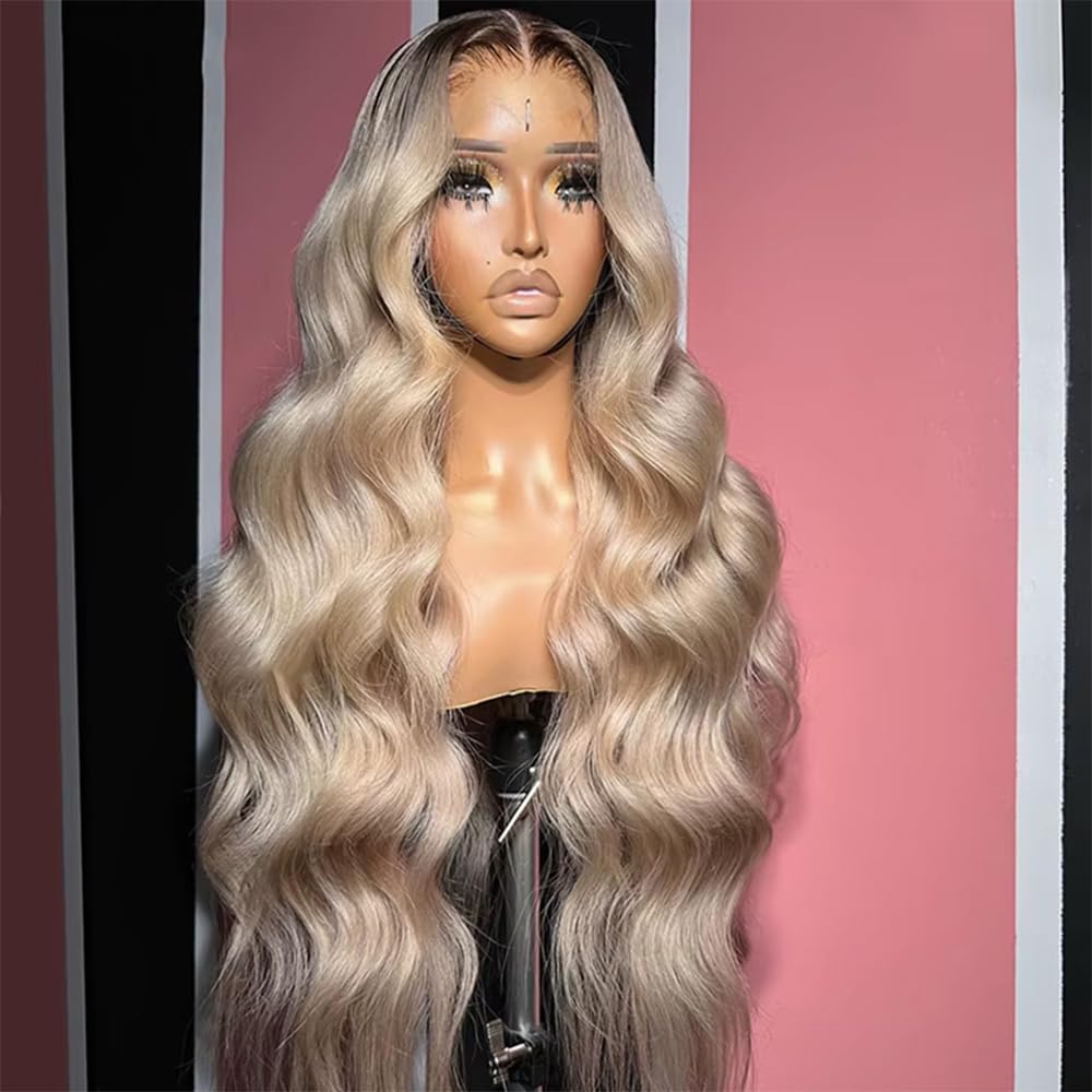 CIYOO body wave lace front wig offering flexible middle or side parting.