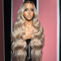 CIYOO body wave lace front wig offering flexible middle or side parting.