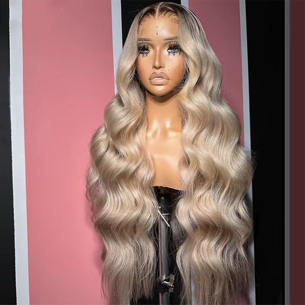CIYOO milk tea ash blonde wig with 200% density for full volume.