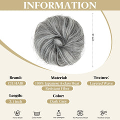 CJL HAIR mini curly bun for thin hair provides quick, comfortable updo