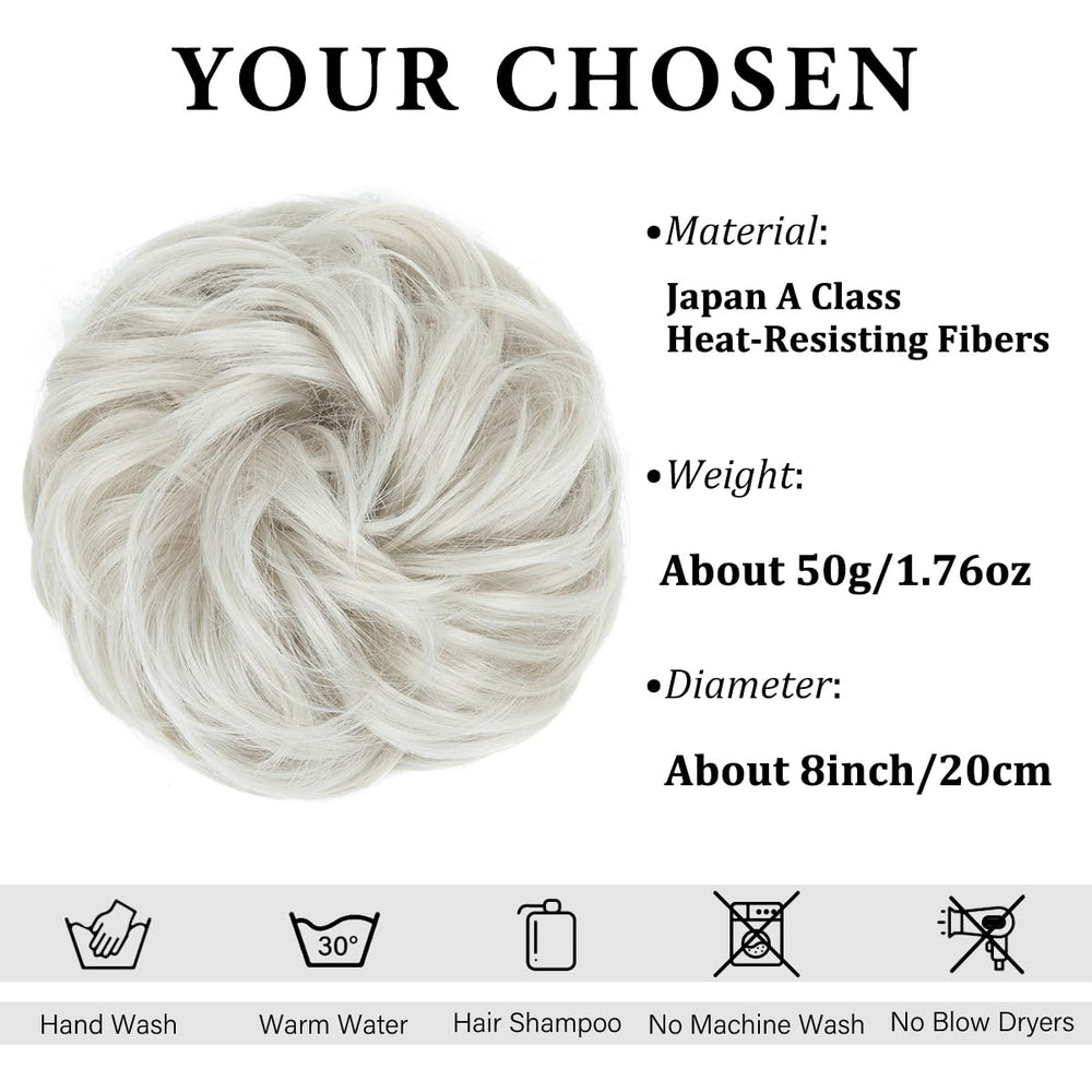 CJL HAIR wavy curly scrunchies blend with hair for secure ponytails