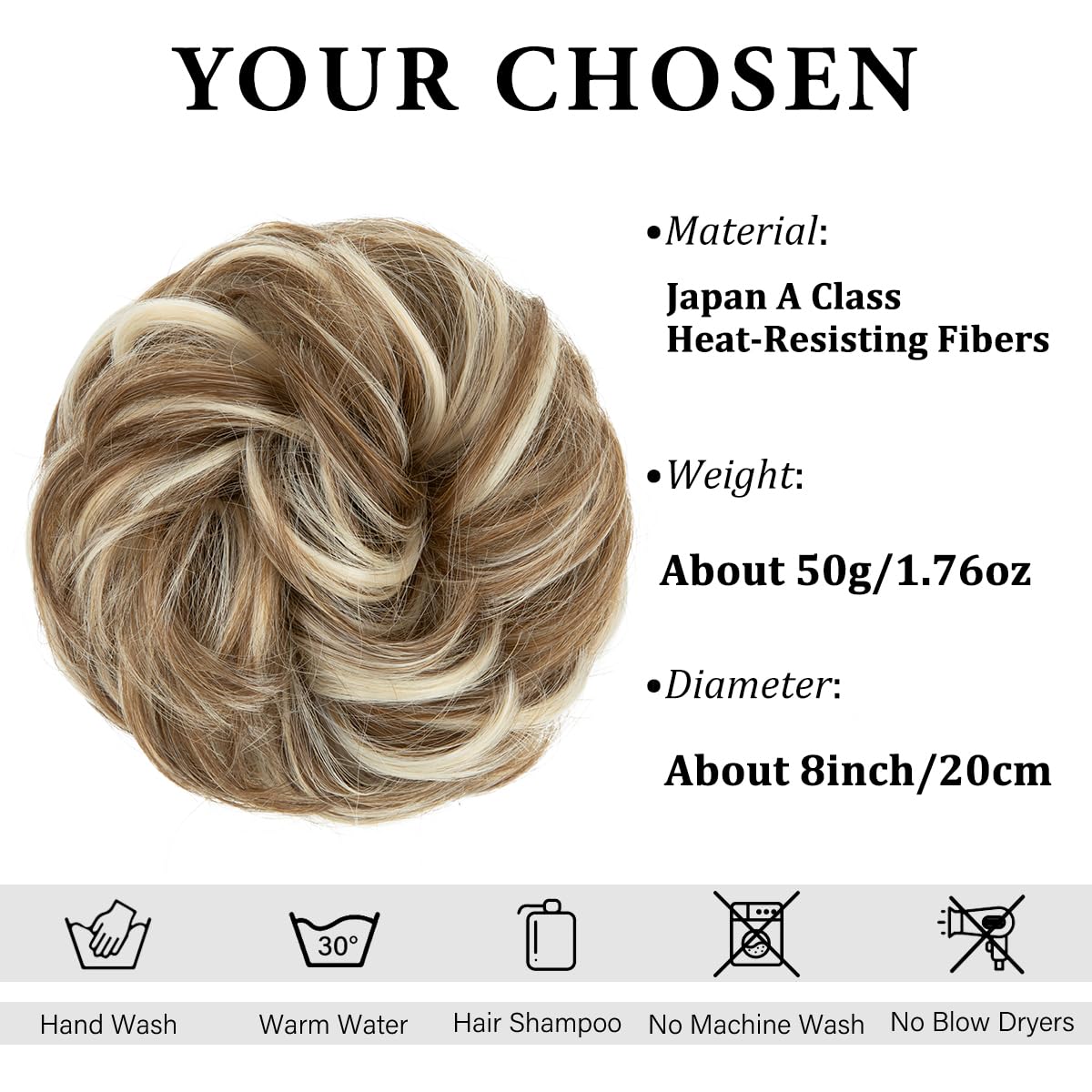 CJL HAIR wavy curly scrunchies creates textured updos instantly