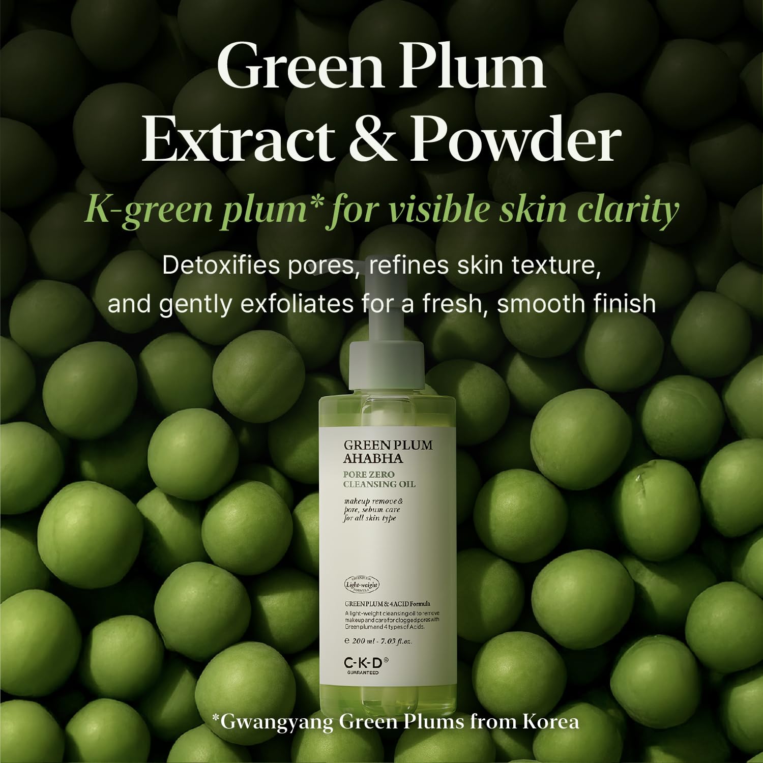 Green tea seed oil component in CKD Guaranteed formula nourishes skin