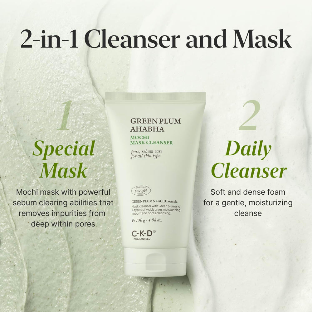 CKD Guaranteed Green Plum pore-tightening effect on skin close-up
