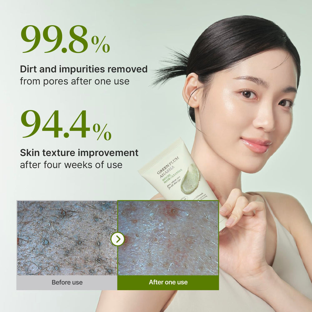 CKD Guaranteed Green Plum triple-ground plum powder close-up for gentle exfoliation