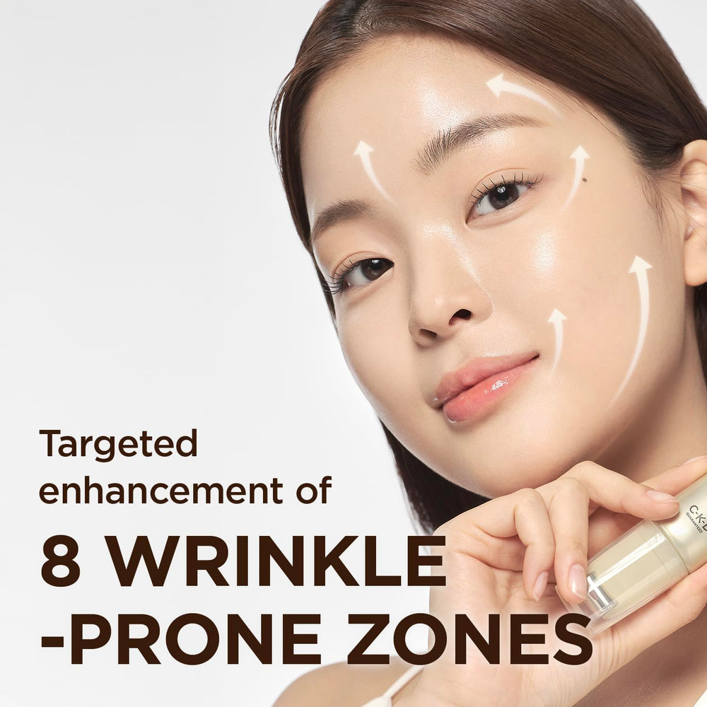CKD gua sha roller used on under-eye area for absorption and massage