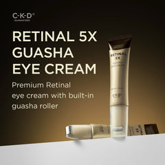CKD Retinal 5X eye cream tube showing rich texture for night-time hydration