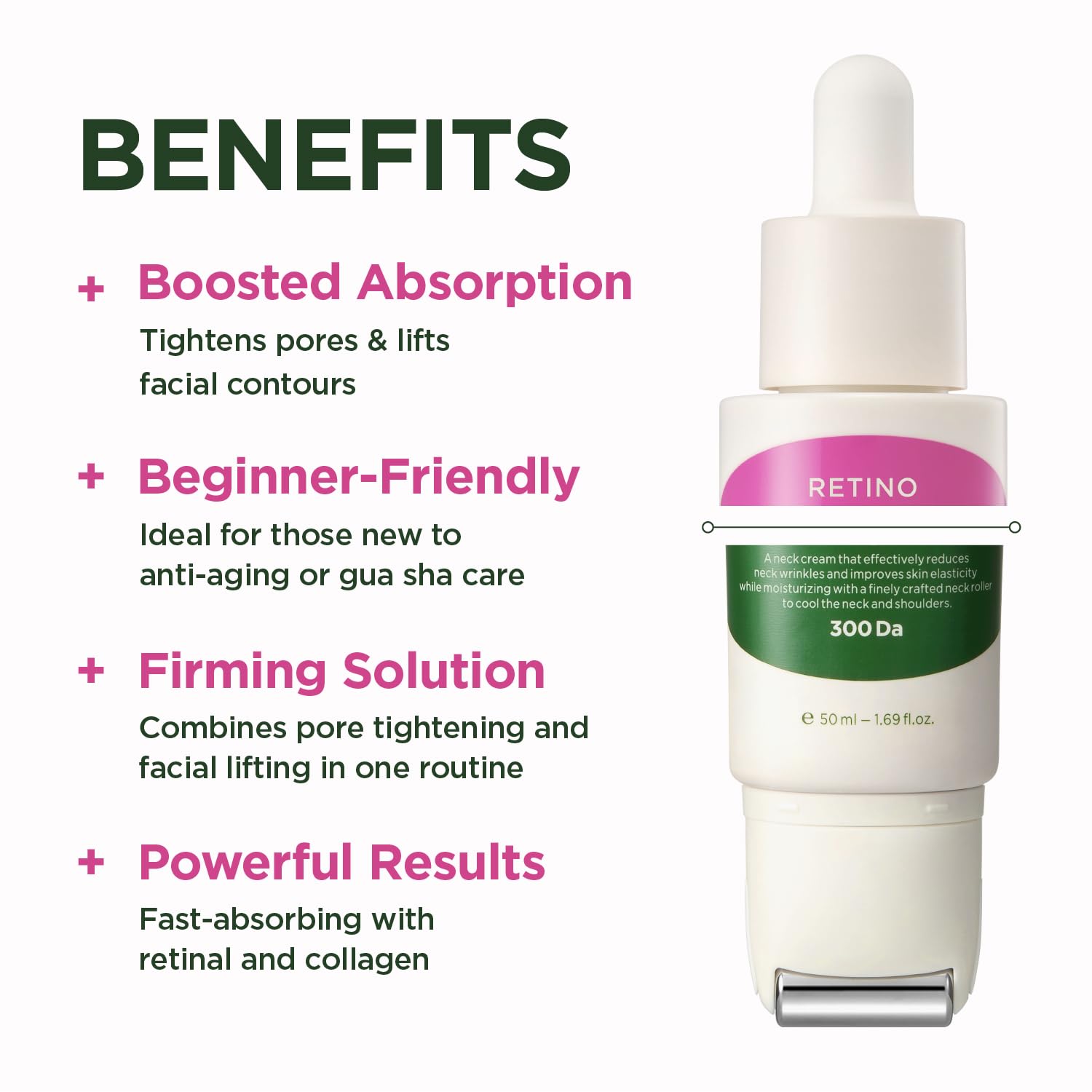 CKD Retino Collagen Neck cream being massaged for targeted care.