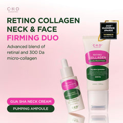 CKD Retino Collagen Neck Cream close-up texture indicates rich, comfortable application.