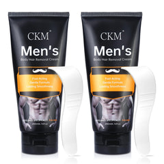 CKM Hair Removal Cream for Men on chest hair for a smooth, confident look.